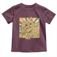 Funny Cat Bite Horror Anime Crazy Kitten Japanese Toddler T Shirt - Wonder Print Shop