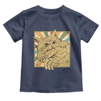 Funny Cat Bite Horror Anime Crazy Kitten Japanese Toddler T Shirt - Wonder Print Shop