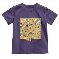 Funny Cat Bite Horror Anime Crazy Kitten Japanese Toddler T Shirt - Wonder Print Shop