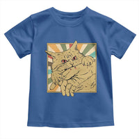 Funny Cat Bite Horror Anime Crazy Kitten Japanese Toddler T Shirt - Wonder Print Shop