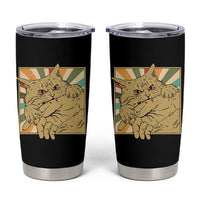 Funny Cat Bite Horror Anime Crazy Kitten Japanese Tumbler Cup - Wonder Print Shop