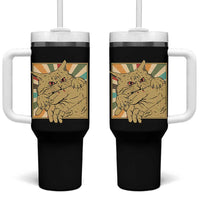 Funny Cat Bite Horror Anime Crazy Kitten Japanese Tumbler With Handle - Wonder Print Shop