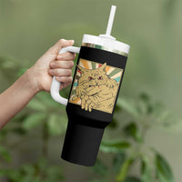 Funny Cat Bite Horror Anime Crazy Kitten Japanese Tumbler With Handle - Wonder Print Shop
