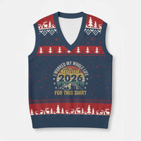 Retired 2026 V-Neck Knit Sweater Vest I Worked My Whole Life For This Shirt - Wonder Print Shop