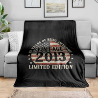 13th Birthday 2026 Throw Blanket Vintage 2013 Limited Edition 13 Years Of Being Awesome - Wonder Print Shop