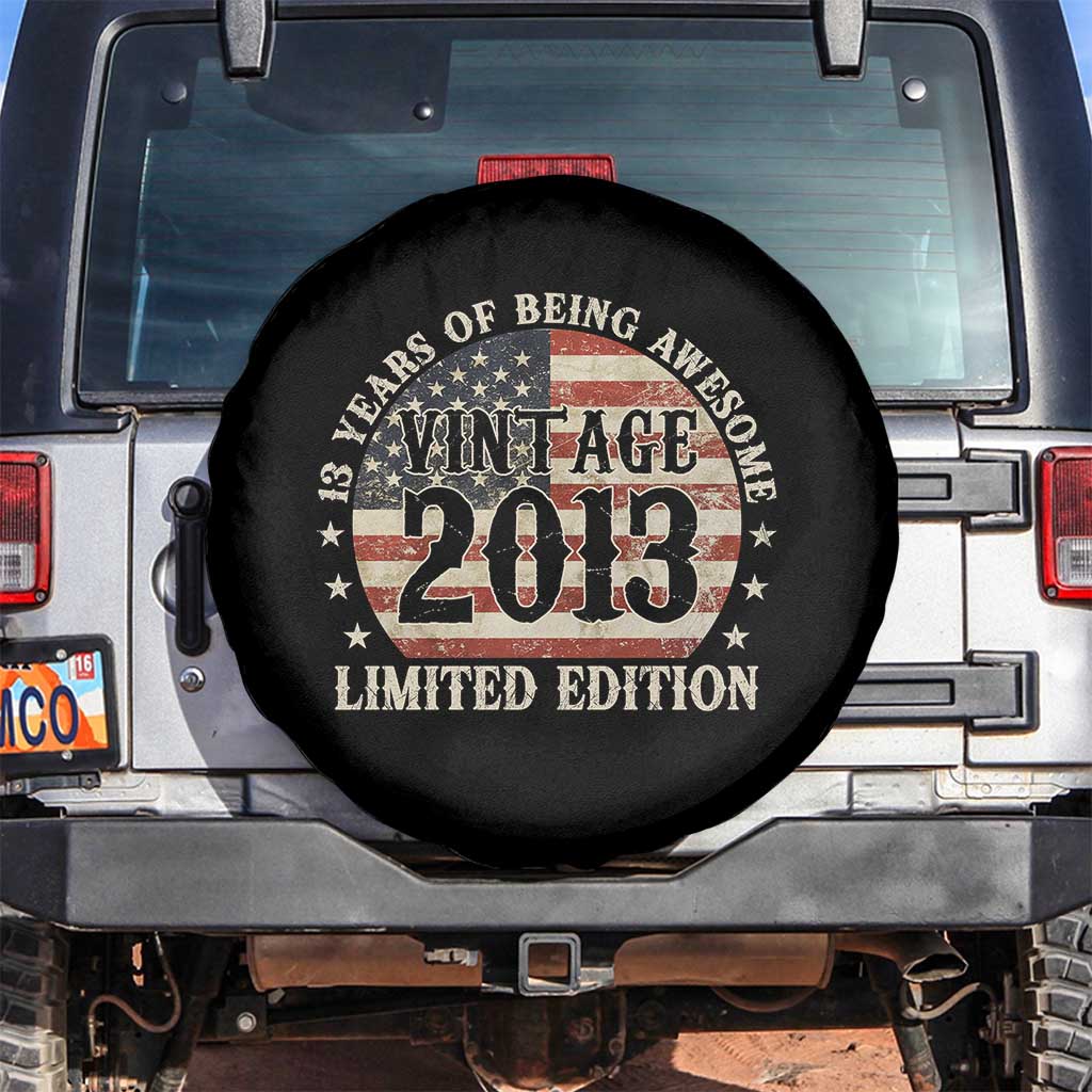 13th Birthday 2026 Spare Tire Cover Vintage 2013 Limited Edition 13 Years Of Being Awesome - Wonder Print Shop