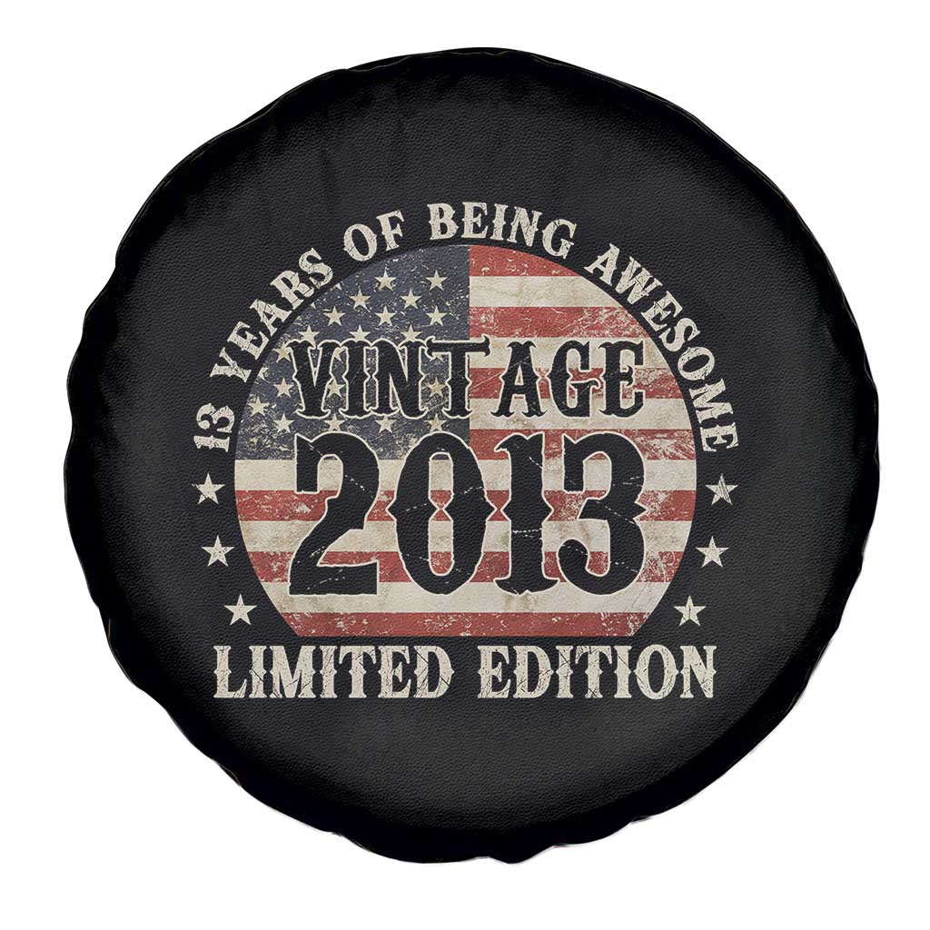 13th Birthday 2026 Spare Tire Cover Vintage 2013 Limited Edition 13 Years Of Being Awesome - Wonder Print Shop