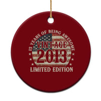13th Birthday 2026 Ceramic Ornament Vintage 2013 Limited Edition 13 Years Of Being Awesome - Wonder Print Shop