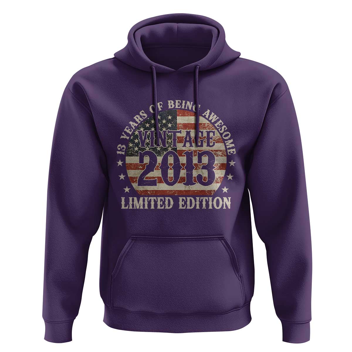 13th Birthday 2026 Hoodie Vintage 2013 Limited Edition 13 Years Of Being Awesome - Wonder Print Shop