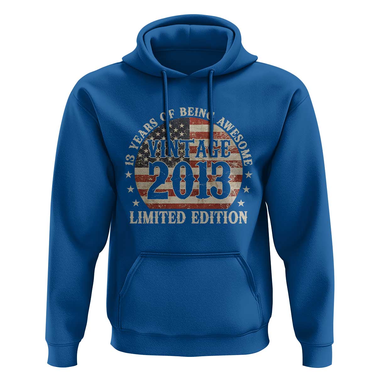 13th Birthday 2026 Hoodie Vintage 2013 Limited Edition 13 Years Of Being Awesome - Wonder Print Shop