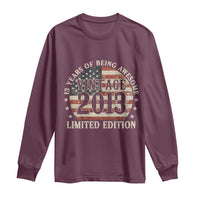 13th Birthday 2026 Long Sleeve Shirt Vintage 2013 Limited Edition 13 Years Of Being Awesome - Wonder Print Shop