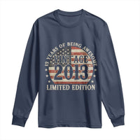 13th Birthday 2026 Long Sleeve Shirt Vintage 2013 Limited Edition 13 Years Of Being Awesome - Wonder Print Shop