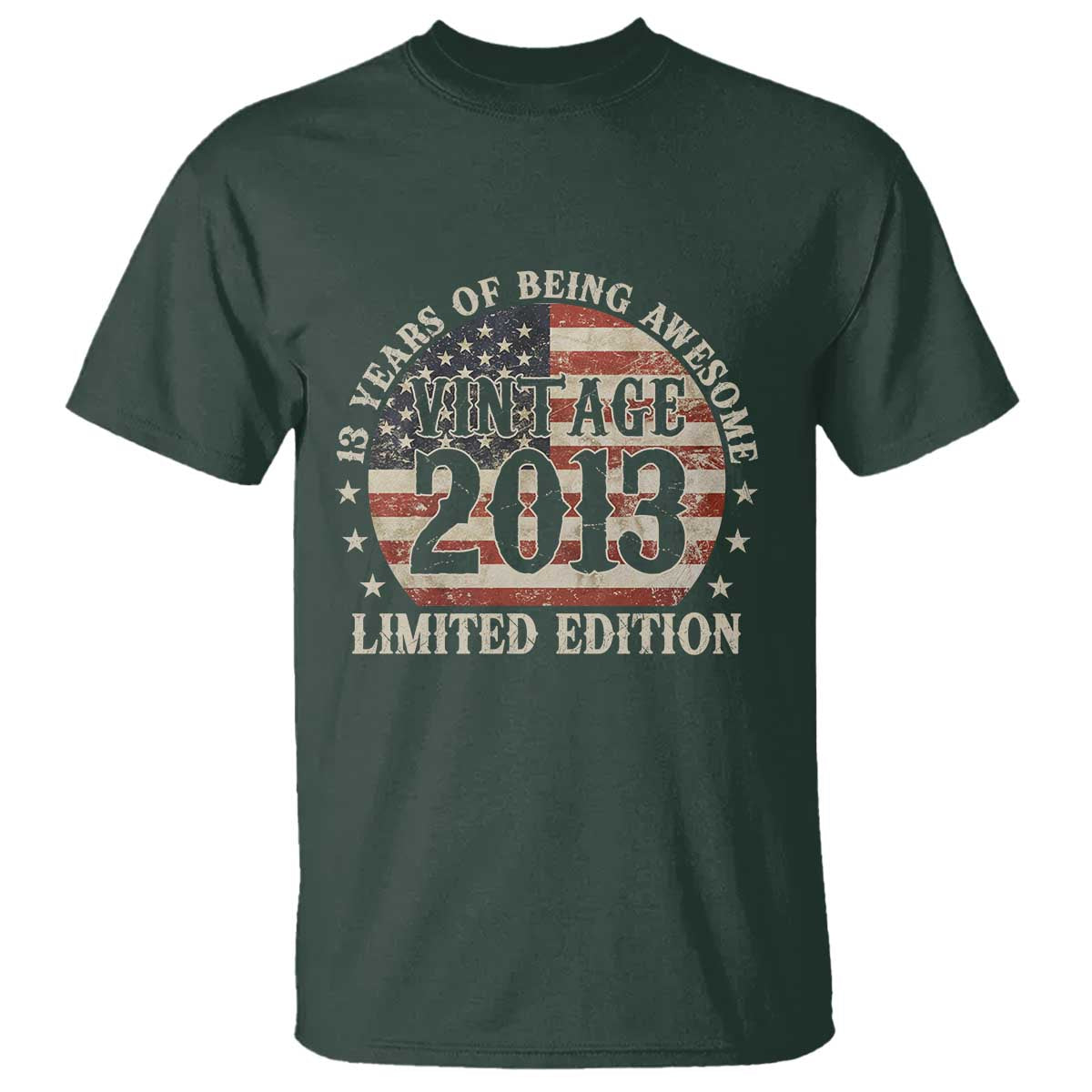 13th Birthday 2026 T Shirt Vintage 2013 Limited Edition 13 Years Of Being Awesome - Wonder Print Shop