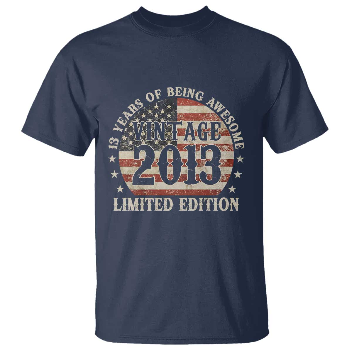 13th Birthday 2026 T Shirt Vintage 2013 Limited Edition 13 Years Of Being Awesome - Wonder Print Shop