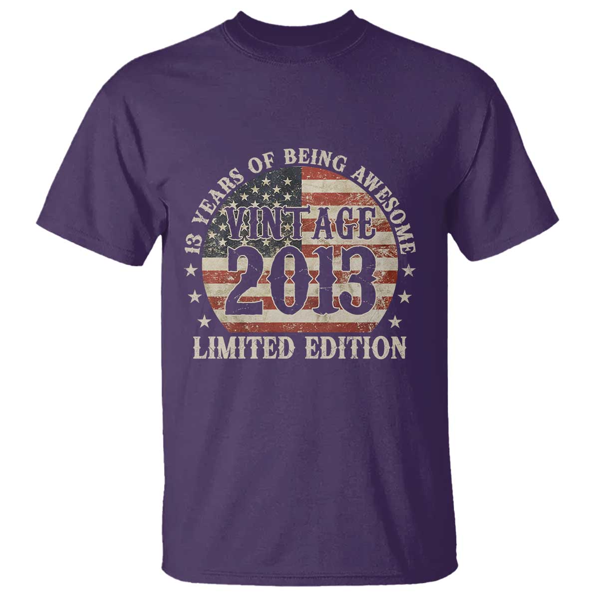 13th Birthday 2026 T Shirt Vintage 2013 Limited Edition 13 Years Of Being Awesome - Wonder Print Shop