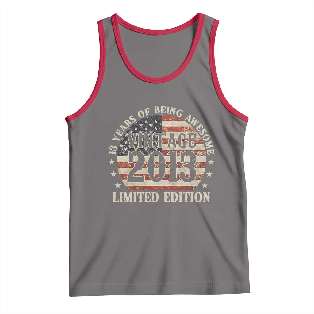 13th Birthday 2026 Tank Top Vintage 2013 Limited Edition 13 Years Of Being Awesome - Wonder Print Shop