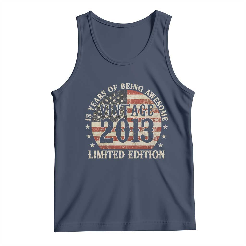 13th Birthday 2026 Tank Top Vintage 2013 Limited Edition 13 Years Of Being Awesome - Wonder Print Shop