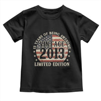 13th Birthday 2026 Toddler T Shirt Vintage 2013 Limited Edition 13 Years Of Being Awesome - Wonder Print Shop