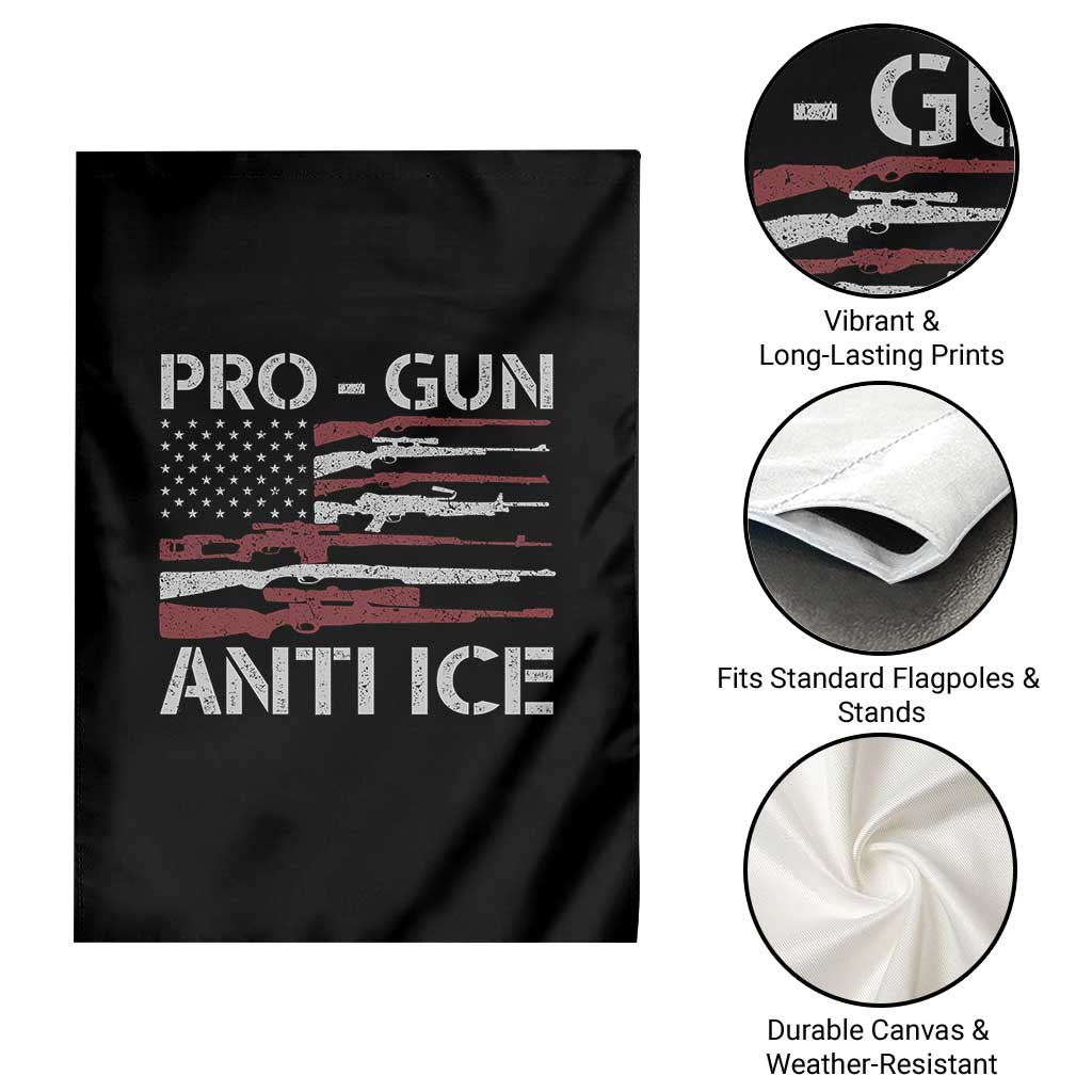 Pro Gun Anti Ice Garden Flag Vintage American Flag 2nd Amendment Support