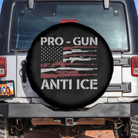 Pro Gun Anti Ice Spare Tire Cover Vintage American Flag 2nd Amendment Support