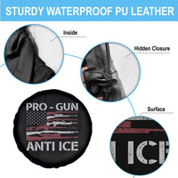 Pro Gun Anti Ice Spare Tire Cover Vintage American Flag 2nd Amendment Support