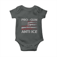 Pro Gun Anti Ice Baby Onesie Vintage American Flag 2nd Amendment Support