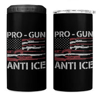 Pro Gun Anti Ice 4 in 1 Can Cooler Tumbler Vintage American Flag 2nd Amendment Support