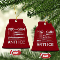 Pro Gun Anti Ice Ceramic Ornament Vintage American Flag 2nd Amendment Support
