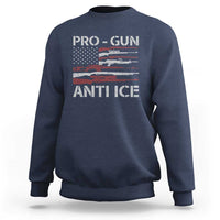 Pro Gun Anti Ice Sweatshirt Vintage American Flag 2nd Amendment Support