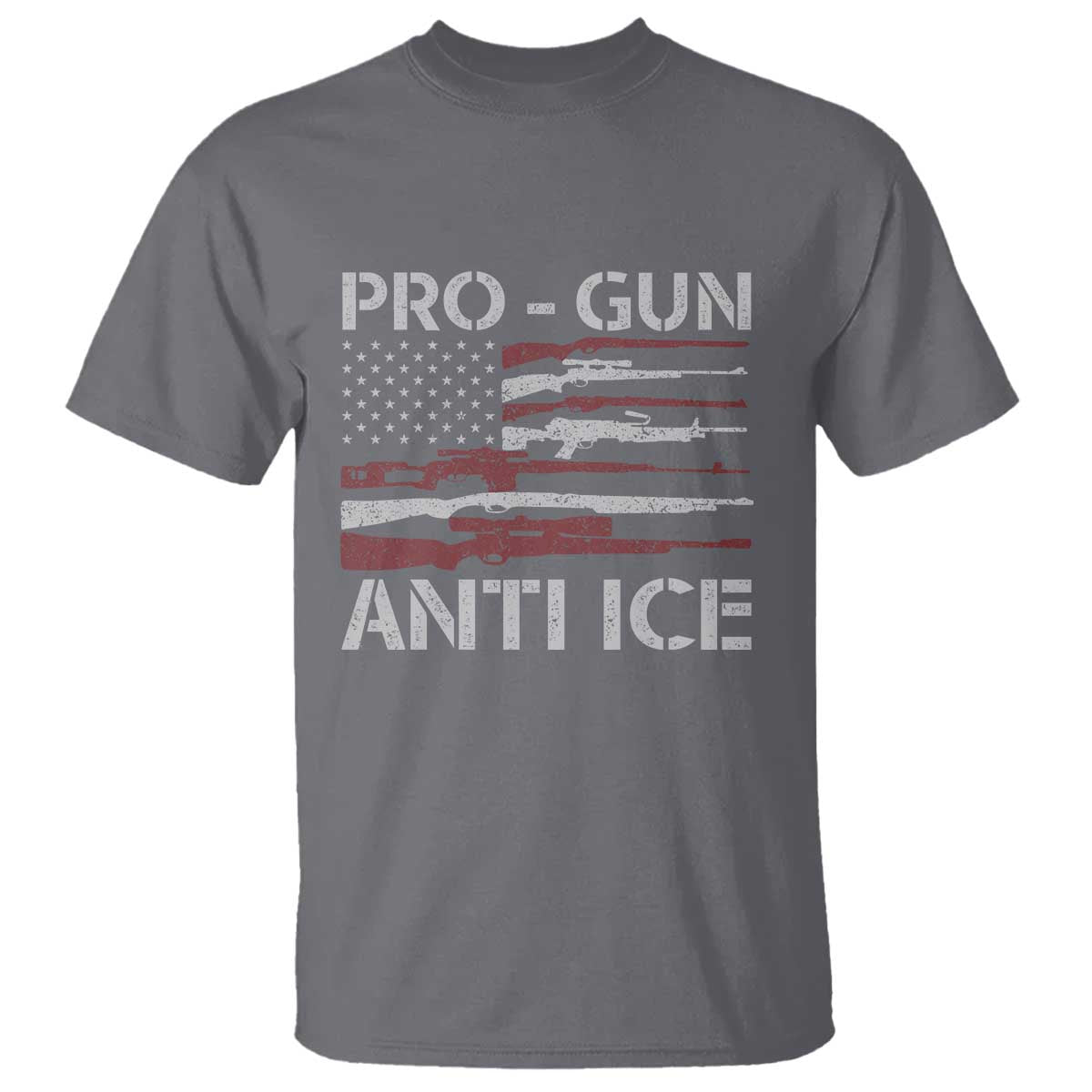 Pro Gun Anti Ice T Shirt Vintage American Flag 2nd Amendment Support