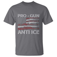 Pro Gun Anti Ice T Shirt Vintage American Flag 2nd Amendment Support
