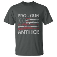 Pro Gun Anti Ice T Shirt Vintage American Flag 2nd Amendment Support