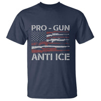 Pro Gun Anti Ice T Shirt Vintage American Flag 2nd Amendment Support