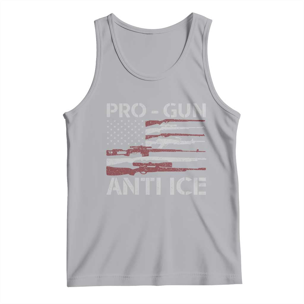 Pro Gun Anti Ice Tank Top Vintage American Flag 2nd Amendment Support