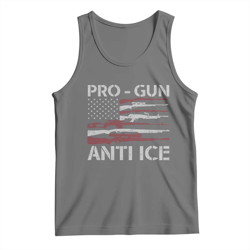 Pro Gun Anti Ice Tank Top Vintage American Flag 2nd Amendment Support
