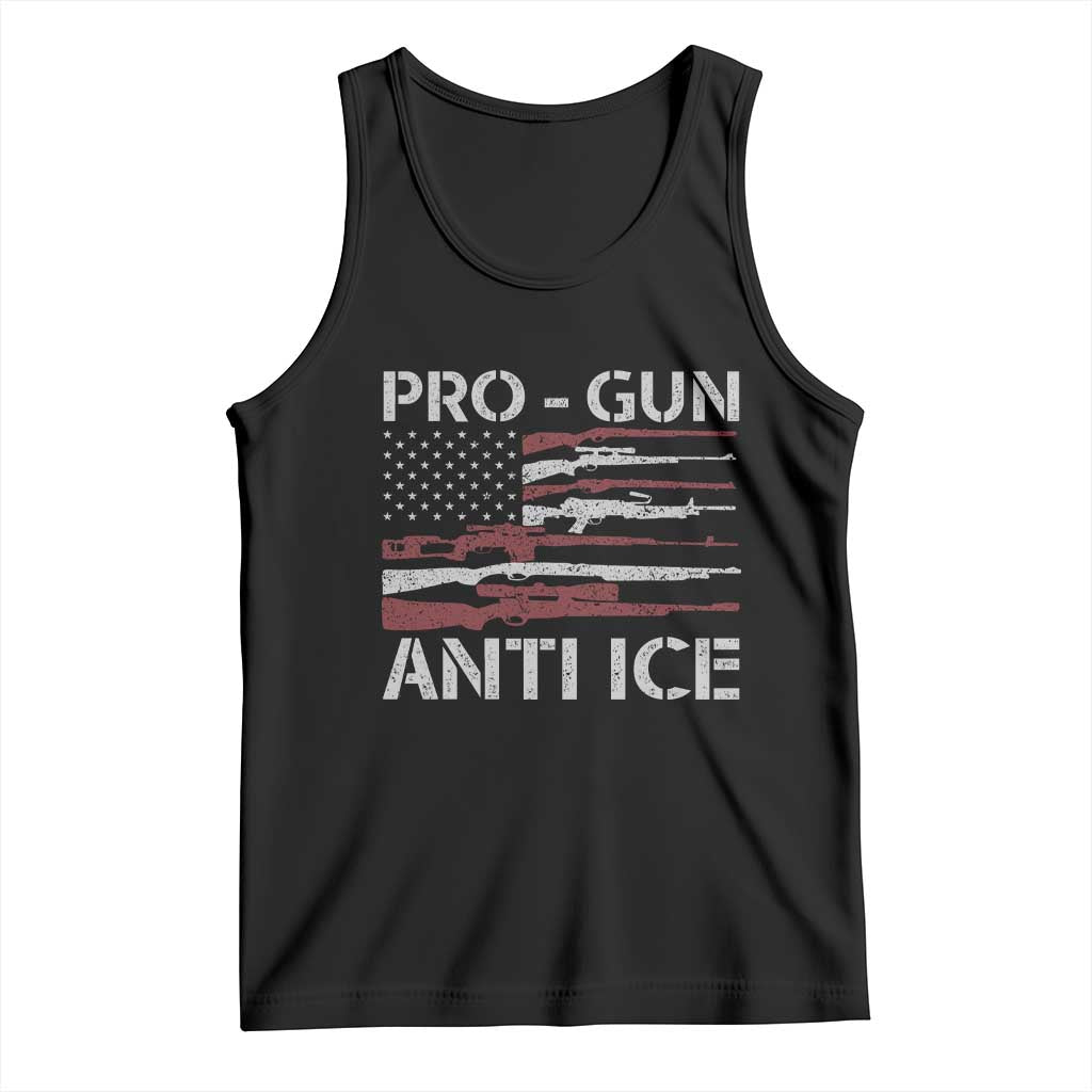 Pro Gun Anti Ice Tank Top Vintage American Flag 2nd Amendment Support