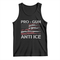 Pro Gun Anti Ice Tank Top Vintage American Flag 2nd Amendment Support