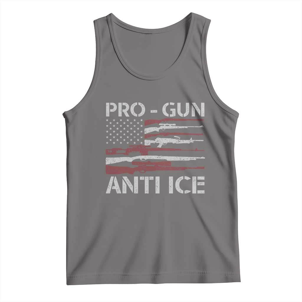 Pro Gun Anti Ice Tank Top Vintage American Flag 2nd Amendment Support