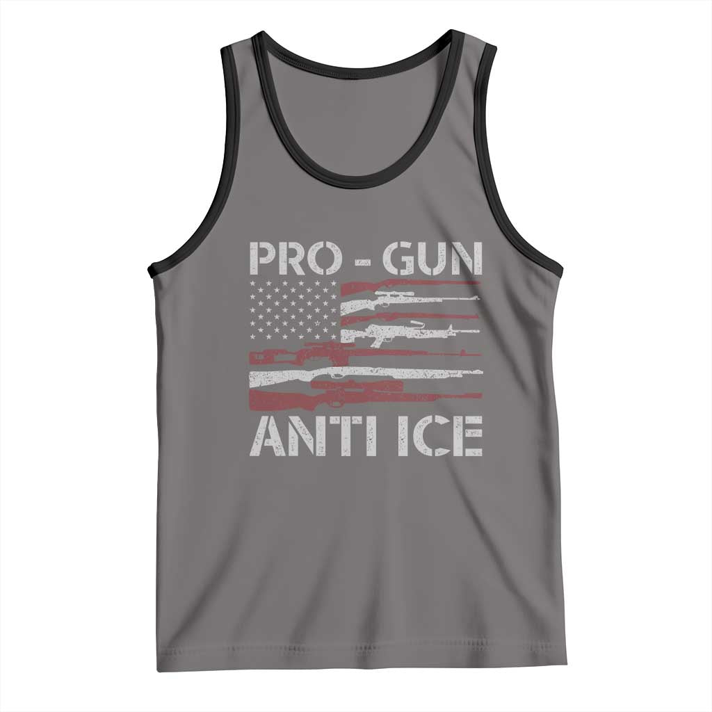 Pro Gun Anti Ice Tank Top Vintage American Flag 2nd Amendment Support