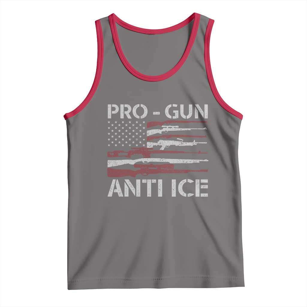 Pro Gun Anti Ice Tank Top Vintage American Flag 2nd Amendment Support