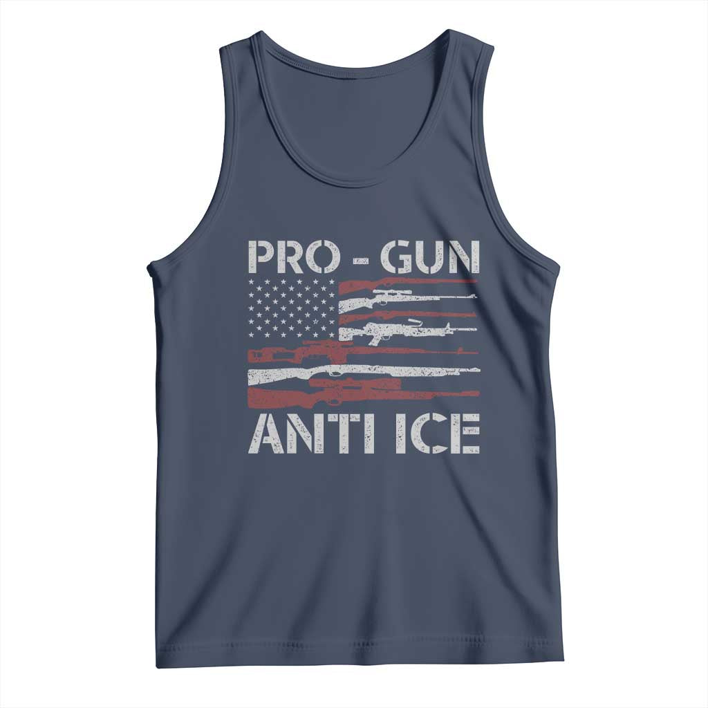 Pro Gun Anti Ice Tank Top Vintage American Flag 2nd Amendment Support