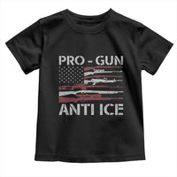 Pro Gun Anti Ice Toddler T Shirt Vintage American Flag 2nd Amendment Support