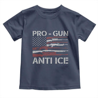 Pro Gun Anti Ice Toddler T Shirt Vintage American Flag 2nd Amendment Support