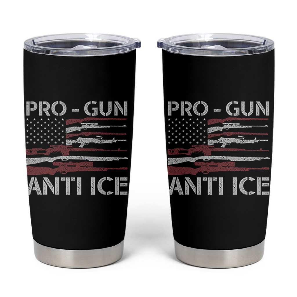 Pro Gun Anti Ice Tumbler Cup Vintage American Flag 2nd Amendment Support