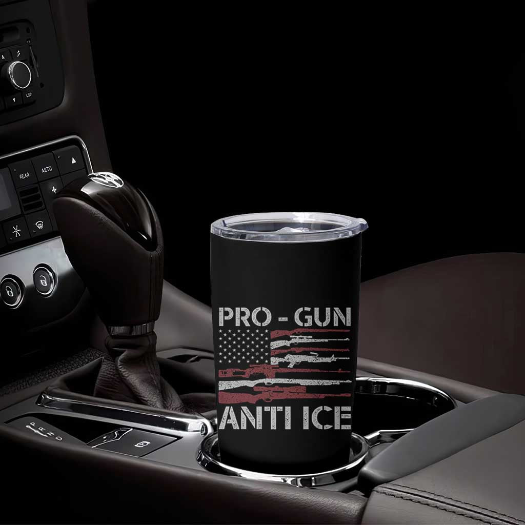 Pro Gun Anti Ice Tumbler Cup Vintage American Flag 2nd Amendment Support