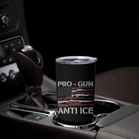 Pro Gun Anti Ice Tumbler Cup Vintage American Flag 2nd Amendment Support