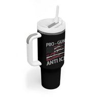 Pro Gun Anti Ice Tumbler With Handle Vintage American Flag 2nd Amendment Support