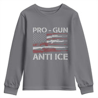 Pro Gun Anti Ice Youth Sweatshirt Vintage American Flag 2nd Amendment Support