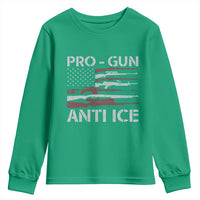 Pro Gun Anti Ice Youth Sweatshirt Vintage American Flag 2nd Amendment Support