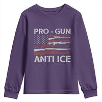 Pro Gun Anti Ice Youth Sweatshirt Vintage American Flag 2nd Amendment Support